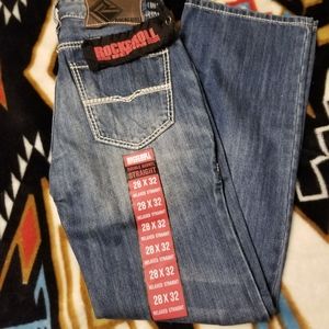 New Rock & Roll Denim Men Double Barrel Straight 28x32